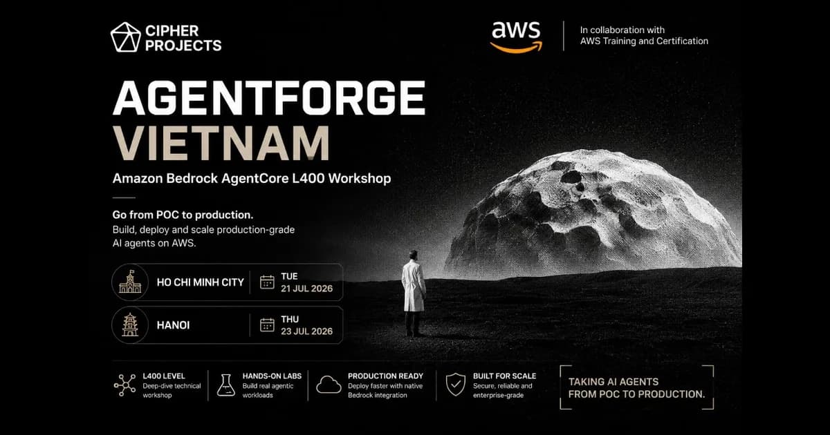 Blog post image for AgentForge Vietnam 2026: AWS Bedrock AgentCore Workshop