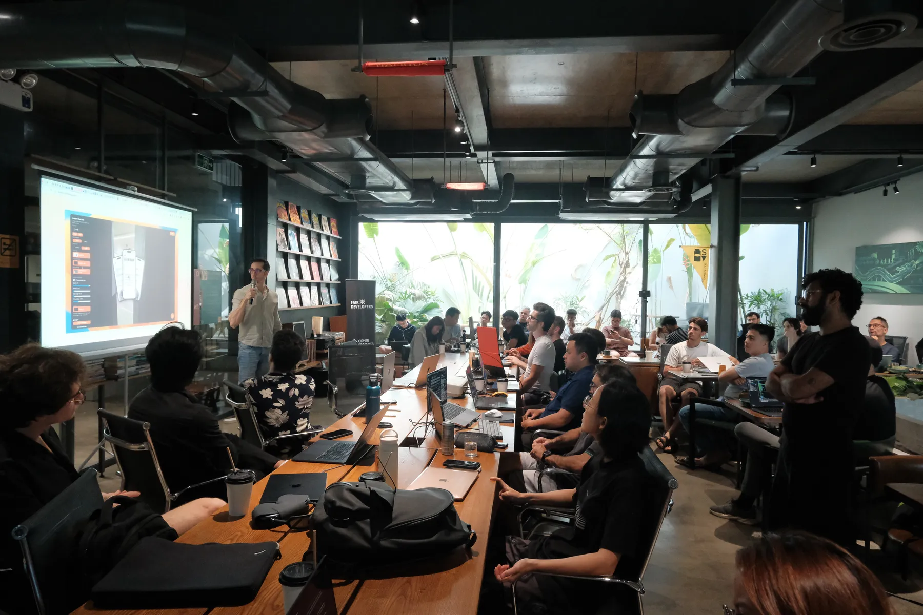 Attendees listening to a presentation at Frontier Club AI Meetup #1 in Da Nang